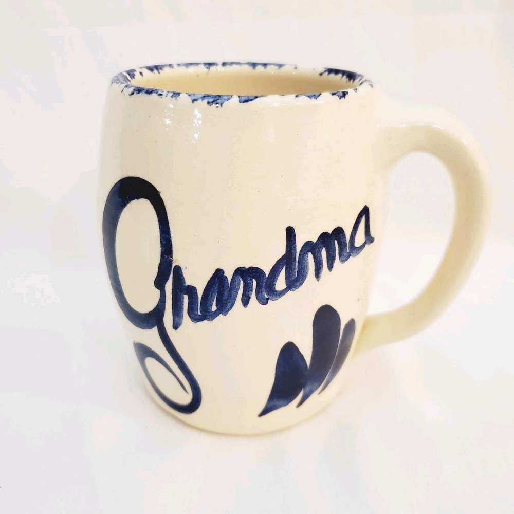 Cow Creek Pottery 16 oz Mug‎ "Grandma" Handcrafted Artisan Country Cottage Style